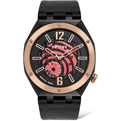 Police 16010JSBR-16 Men's Analogue Quartz Watch with Black Leather Strap (Red Dial)