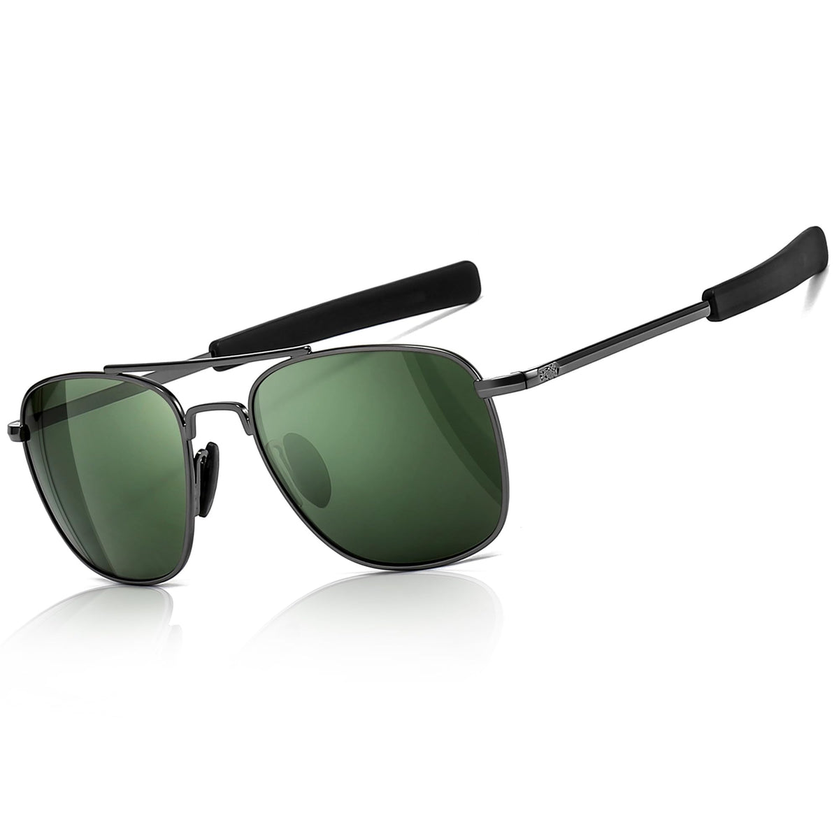 SUNGAIT Men's Military Style Polarized Pilot Aviator Sunglasses Bayonet Temples