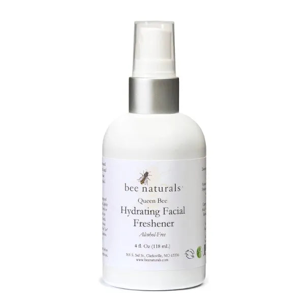 Bee Naturals Queen Bee Hydrating Facial Freshener- 4oz- Hyaluronic Acid, Honey and Glycerin- Smooth, Soften, Soothe and Hyrate Skin- Alcohol Free- All Skin Types- Cruelty Free
