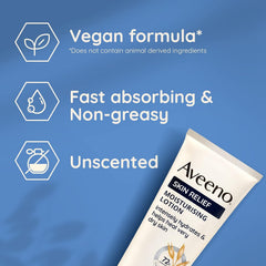 Aveeno Skin Relief Moisturising Hand Cream, With Soothing Triple Oat Complex & Shea Butter, Suitable For Sensitive Skin, Intense Hydration, Helps Relieve Dry and Tight Skin, Unscented, 75ml