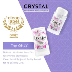 Crystal Essence Mineral Deodorant Stick - Unscented Body Deodorant With 24-Hour Odor Protection, Non-Staining & Non-Sticky, Aluminum Chloride & Paraben Free, 4.25 oz, (2 Pack) (Packaging May Vary)