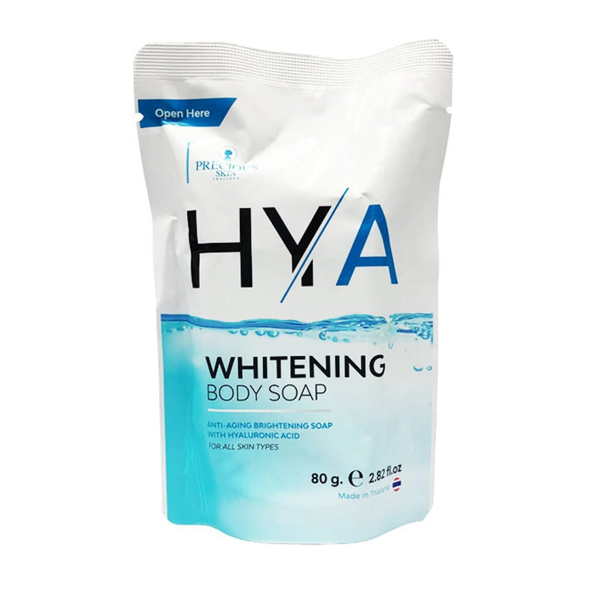 HYA Whitening Body Soap with Hyaluronic Acid, Anti-Aging Brightening, 80g