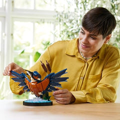 LEGO Icons Kingfisher Bird Set, Model Building Kit for Adults to Build with Water Setting Display Stand, Great Home and Office Desk Décor, Valentine's Day Gifts for Women, Men, Her or Him, 10331