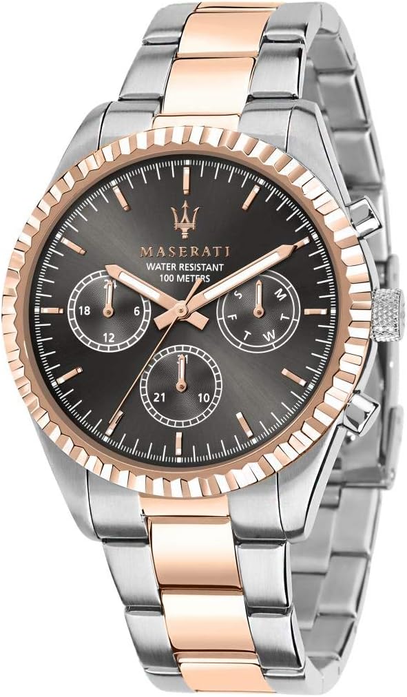 Maserati COMPETIZIONE 43 mm Multifunction Men's Watch, Quartz Movement - Rose-Gold/Multicolor
