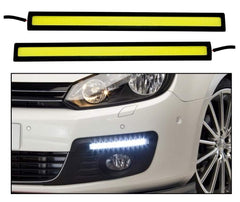Sulfar Cob-28W Universal Ultra Bright Daytime Running Led Lights Waterproof Slim Chip Cob Leds Strip Drl Lamp For Cars (6W, White Light, 2 Pcs)