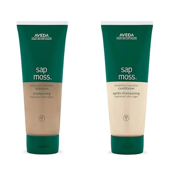 Aveda Sap Moss Weightless Hydration Shampoo & Conditioner Duo Hydrates, Detangles, Fights Frizz Silicone Free for Normal to Dry Hair 94%+ Naturally Derived