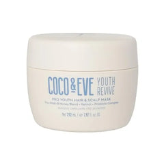 Coco & Eve Pro Youth Hair & Scalp Mask. Anti aging, strength, shine, volume. Regulate dandruff. With honey, retinol for youthful hydrated hair.