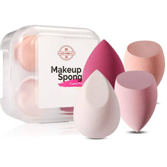 MOMENT 4 Pieces Makeup Sponge Set Beauty Blender Sponges Makeup Eggs with Case Latex-Free Vegan Foundation Applicator Makeup Puff for Powder Cream