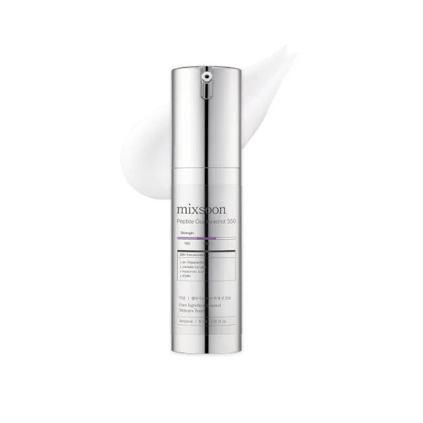 mixsoon Peptide Cica Hyalshot 350, 1.01 Fl. Oz / 30ml Centella Asiatica Liquid Skin Booster for Sensitive Skin Lightweight & Fragrance-Free