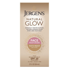 Jergens Natural Glow Face Daily Moisturizer SPF 20 Fair to Medium For Unisex 2 oz