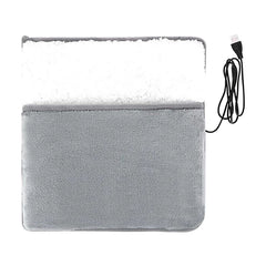 PAVEOS Electric Foot Warmer - USB Heated Pad with Plush Cover for Quick Warmth