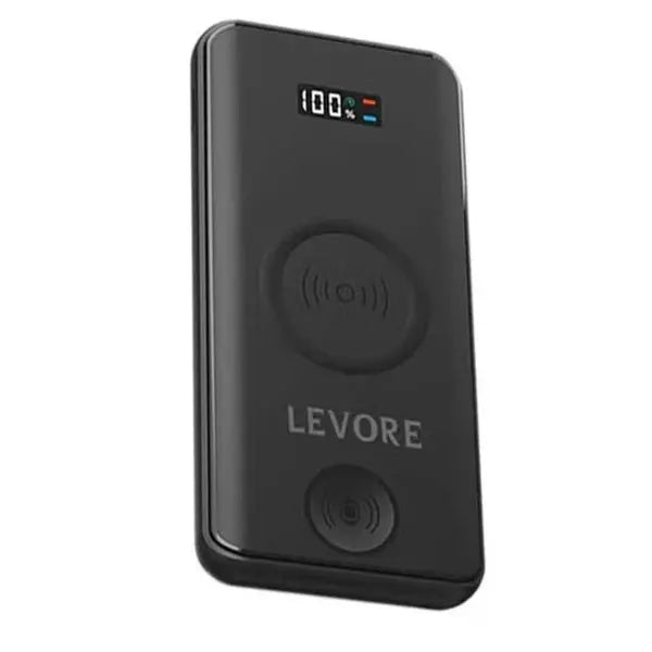 Levore 3 in 1 Wireless Charge PowerBank PD 20W, 3 Port, 10000mAh Capacity - Black