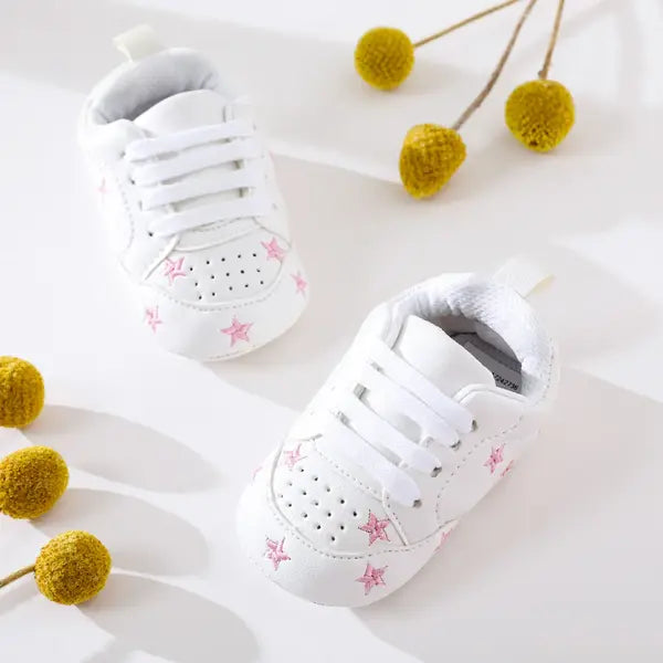 PATPAT Baby / Toddler Valentine Pretty Stars Embroidery Solid Walking Shoes (Various colors) Pink