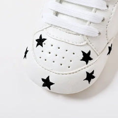 PATPAT Baby / Toddler Valentine Pretty Stars Embroidery Solid Walking Shoes (Various colors) black