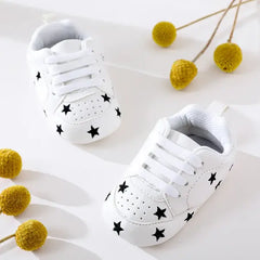 PATPAT Baby / Toddler Valentine Pretty Stars Embroidery Solid Walking Shoes (Various colors) black