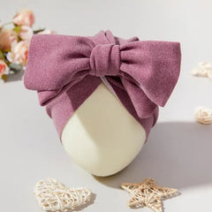 PATPAT Baby / Toddler Solid Bowknot Hat light purple