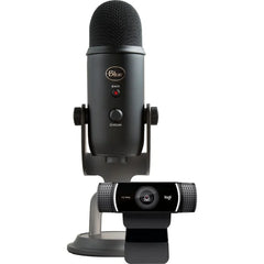 Blue Yeti USB Microphone With Logitech C922 Pro HD Webcam (988-000432) Black