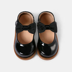 Patpat Toddler / Kids Bow Decor Black Flat Shoes black