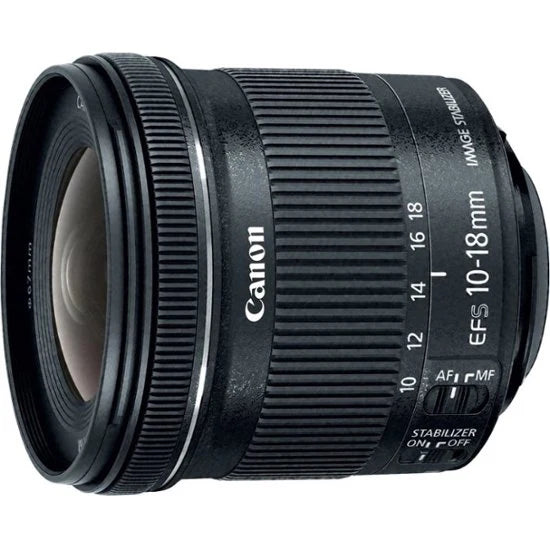 Canon EF-S 10-18MM F/4.5-5.6 IS STM Camera Lens - Black