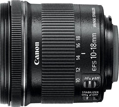 Canon EF-S 10-18MM F/4.5-5.6 IS STM Camera Lens - Black