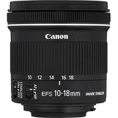 Canon EF-S 10-18MM F/4.5-5.6 IS STM Camera Lens - Black