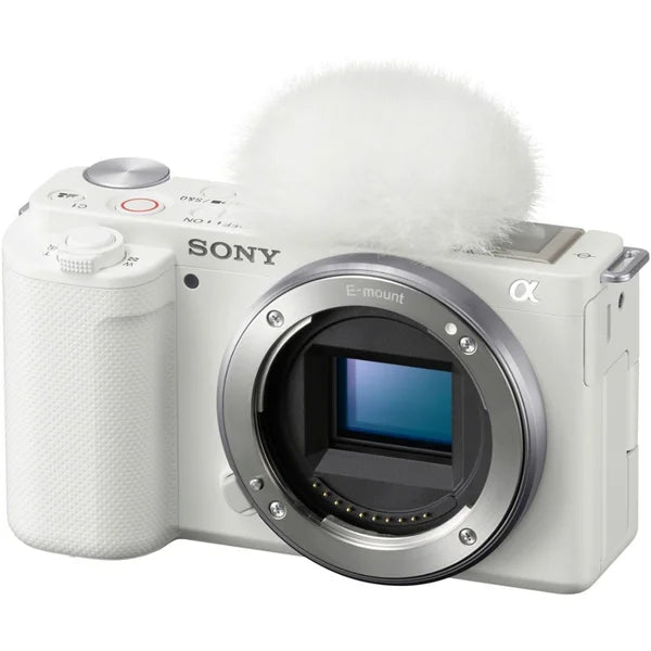 Sony Alpha ZV-E10 Mirrorless Vlog Camera (Body Only) (ZV-E10/WQ) - White