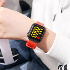 PATPAT Toddler / Kid LED Watch Digital Smart Square Electronic Watch (With packing box) orange