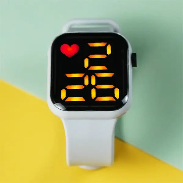 PATPAT Toddler / Kid LED Watch Digital Smart Square Electronic Watch (With packing box) grey