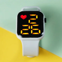 PATPAT Toddler / Kid LED Watch Digital Smart Square Electronic Watch (With packing box) grey