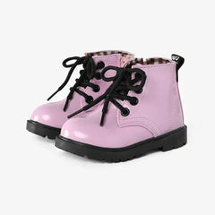 patpat Toddler and Kids Solid Color Side Zipper Boots pink
