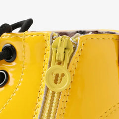 patpat Toddler and Kids Solid Color Side Zipper Boots yellow