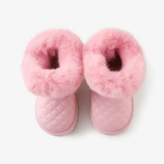 Patpat Toddler & Kids Basic Solid Color Buckle Decor Snow Boots pink