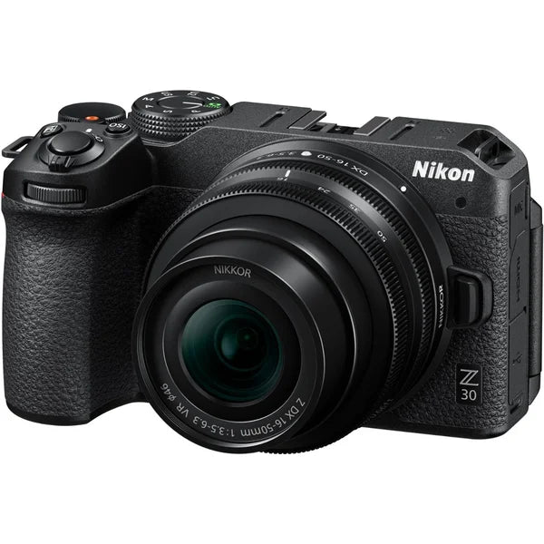 Nikon Z30 4K Mirrorless Camera With Nikkor Z DX 16-50MM F/3.5-6.3 VR Lens - Black