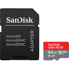 SanDisk Ultra Plus Micro SD Memory Card With Adapter 150MB/S 64GB