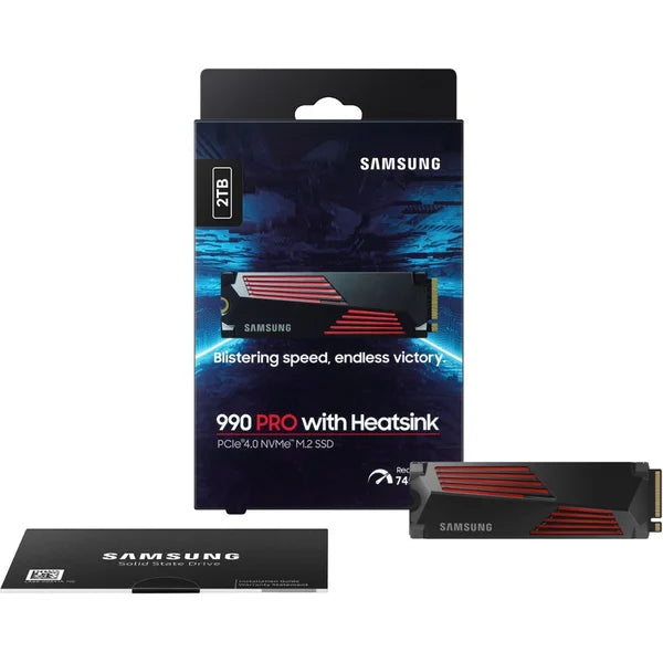 Samsung 990 Pro 2TB Internal SSD With Heatsink PCIe 4.0 NVME M.2 (MZ-V9P2T0CW)