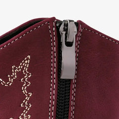 PATPAT Toddler & Kids Pretty Embroidered Cowgirl Boots Brungandy