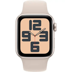 Apple Se (2nd Gen) (2023) 40MM/SM Smart Watch Aluminum Case with Sport Band (Cellular) – Starlight