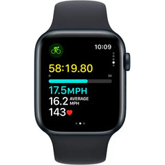 Apple SE (2nd Gen) (2023) 44MM/ML Smart Watch Aluminum Case with Sport Band (Cellular) – Midnight