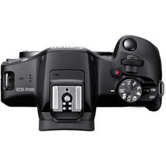 Canon EOS R100 Mirrorless Camera with RF-S 18-45mm f/4.5-6.3 IS STM Lens – Black