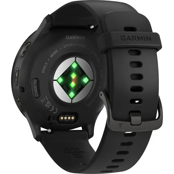 Garmin Venu 3 GPS Smart Watch (010-02784-01) Slate Stainless Steel - Bezel / Black