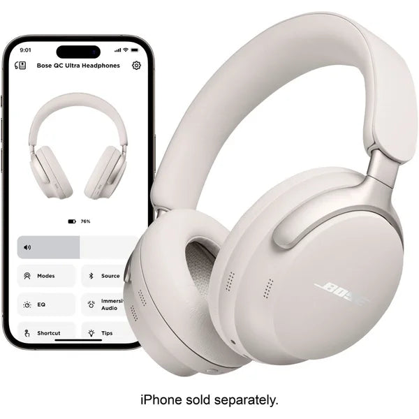 Bose Quietcomfort Ultra Wireless Noise Cancelling Headphone (880066-0200) White Smoke