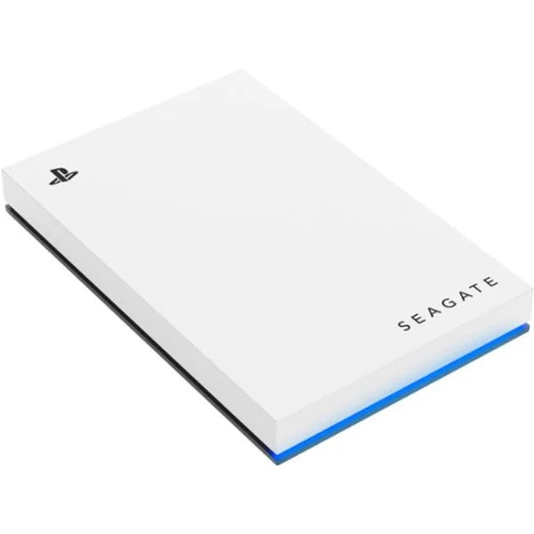 Seagate Game Drive for PS4/5 Consoles 2TB Portable Hard Drive with Blue LED Lighting (STLV2000302) - White