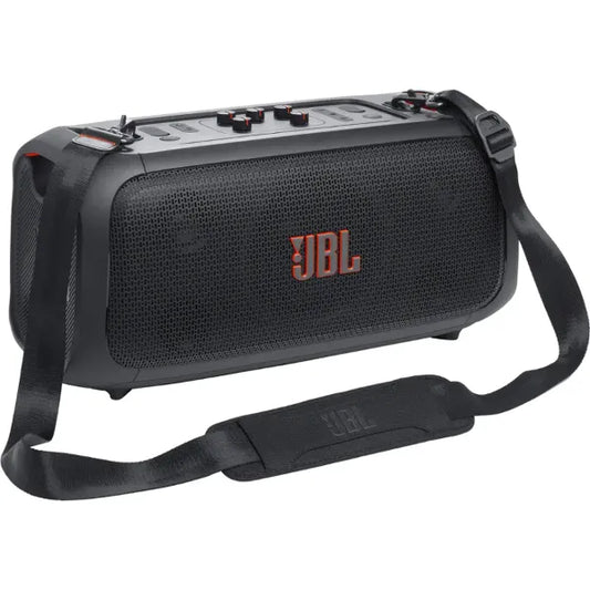 JBL PartyBox On-the-Go Essential Portable Wireless Party Speaker with Wireless Microphone (JBLPBOTGESAM) - Black