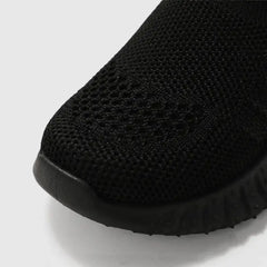 PATPAT Toddler/Kids Sneakers Solid Slip-on Non-slip Tennis Shoes Black