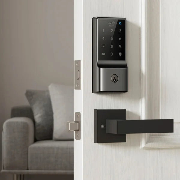 Eufy Security Smart Lock C210 WiFi with Eufy App, Keypad, Biometric Access - Black