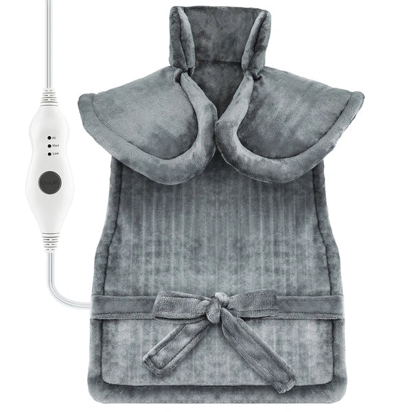AITREE Electric Heating Pad 24"x40" for Back Ache Relief, 6 Heat Settings With 1.5H Auto Shut Off - Gray