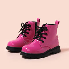 Patpat Toddler/Kids Solid Letter Pattern Casual Boots pink