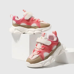 PATPAT Toddler/Kids Sneakers Fabric Stitching Mesh Sports Shoes Pink