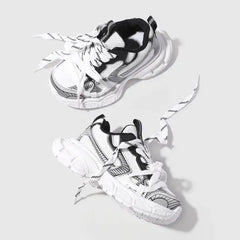 PATPAT Kids Girl/Boy Sneakers Solid Fabric Stitching Cross Strap Sports Shoes White