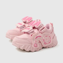 PATPAT Kids Girl/Boy Sneakers Childlike Hyper-Tactile 3D Rabbit Pattern Sports Shoes Pink
